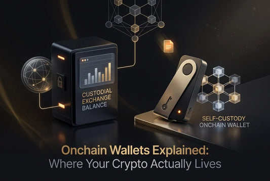 Professional header image for educational tutorial: Onchain Wallets Explained: Where Your Crypto Actually Lives