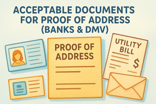 Acceptable Documents for Proof of Address (Banks & DMV)