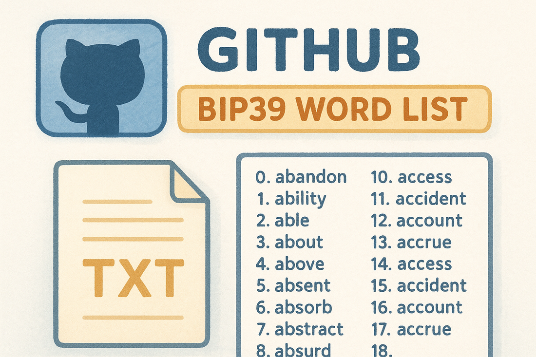 GitHub BIP39 Word List: Official Files, Formats, Sources