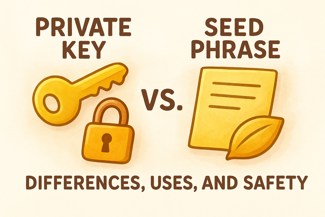 Private Key Vs Seed Phrase: Differences, Uses, And Safety